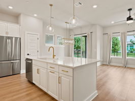 Open-Concept Kitchen, Dining, and Living Area
