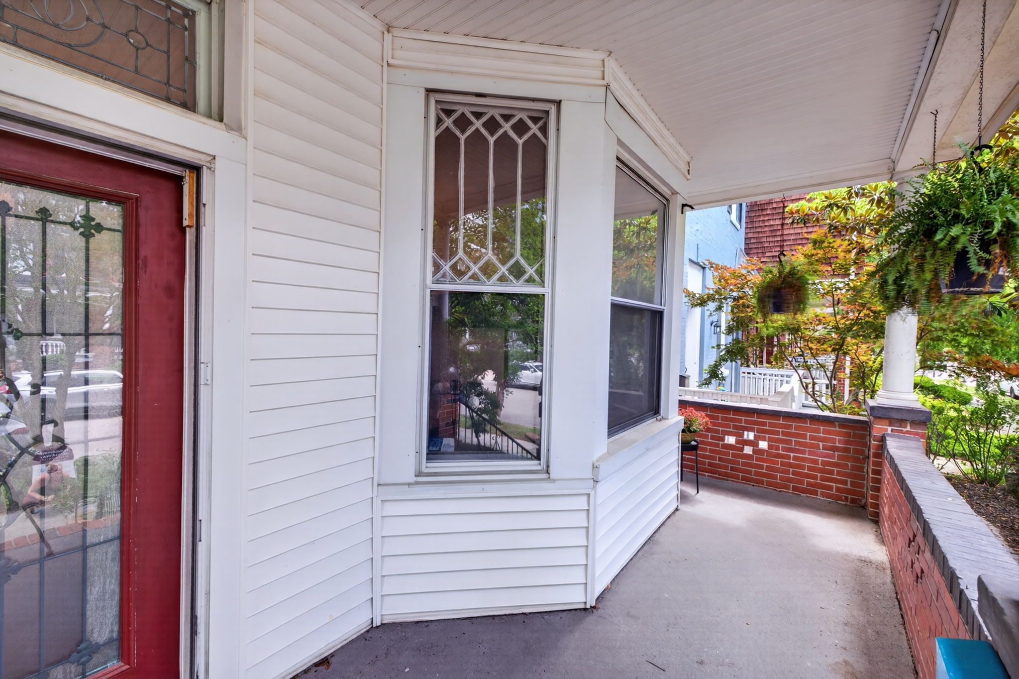 spacious front porch