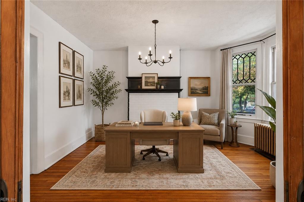 virtually staged front room