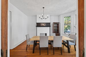 pocket doors leading into this room, currently a dining room