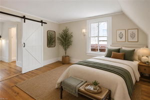 virtually staged 3rd floor bedroom