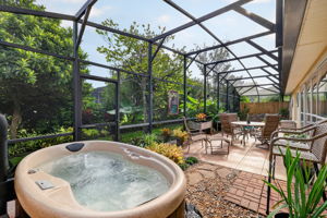Hot Tub with Lush Landscaping