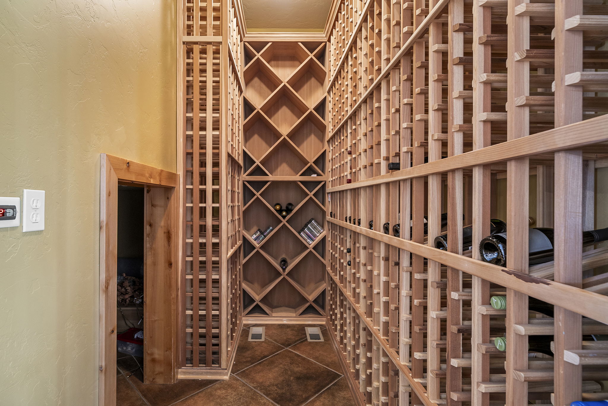 Bonus storage area in wine room