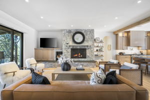 Gas assist wood burning fireplace