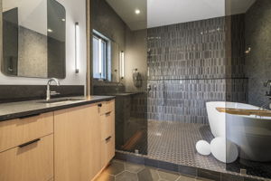 Custom white oak cabinetry
