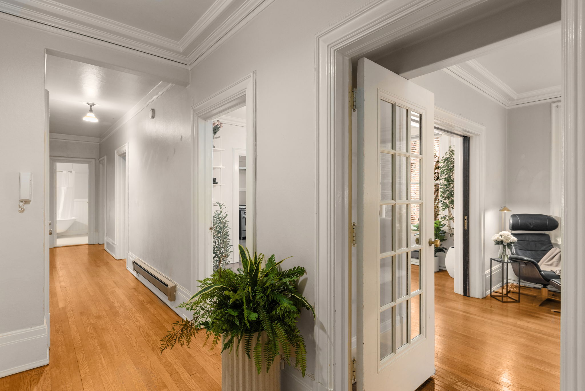 Lots of doors for easy flow between rooms