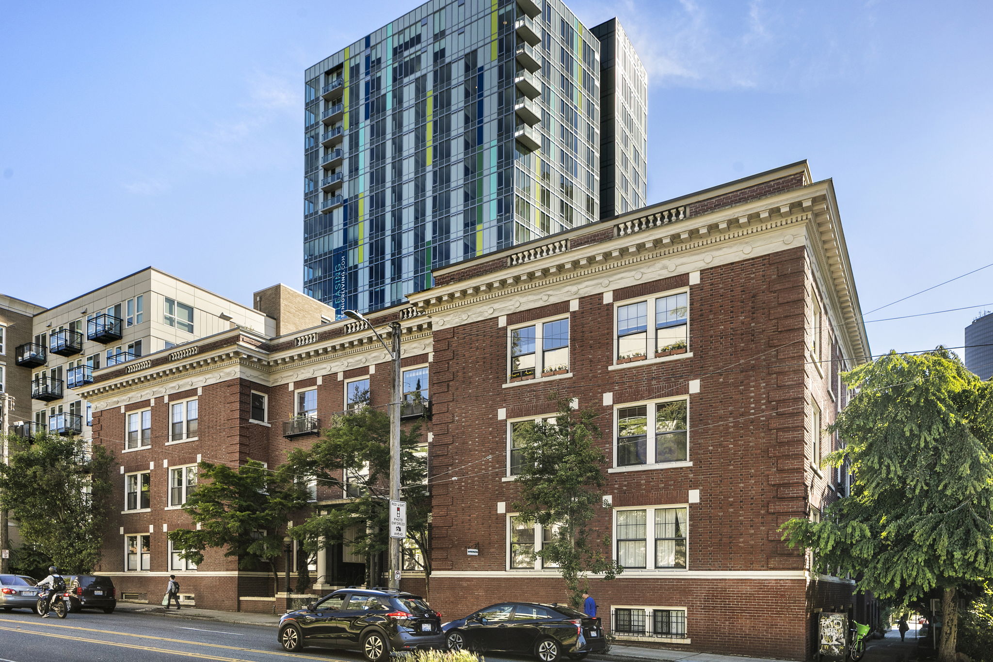 View of the building from across the street