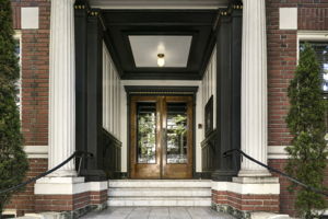 Front building entry w/ callbox