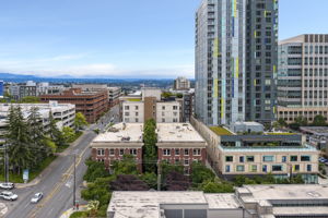 Aerial shot of the building from the North, looking South