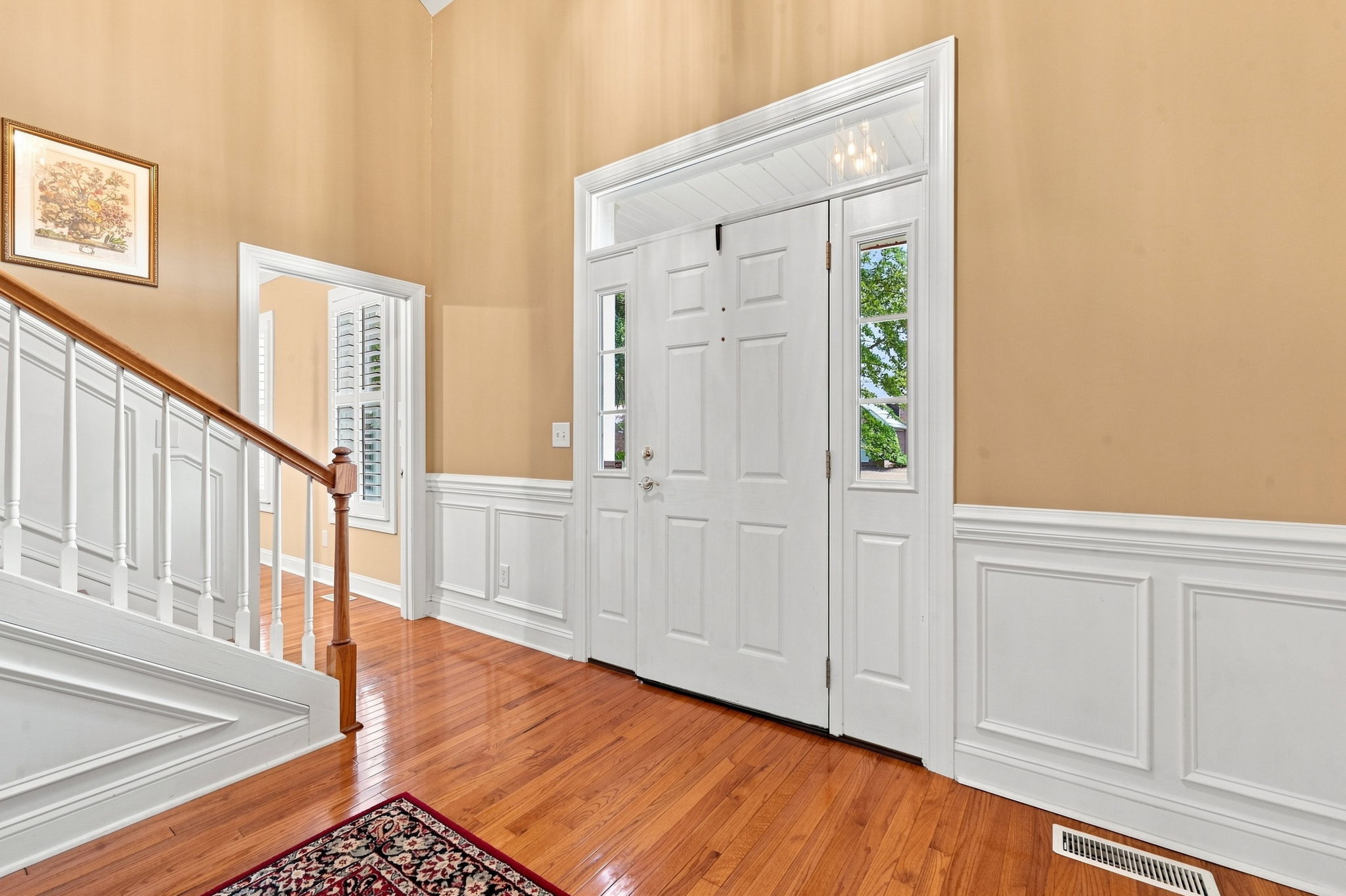 Entrance Foyer with Vaulted Ceiling