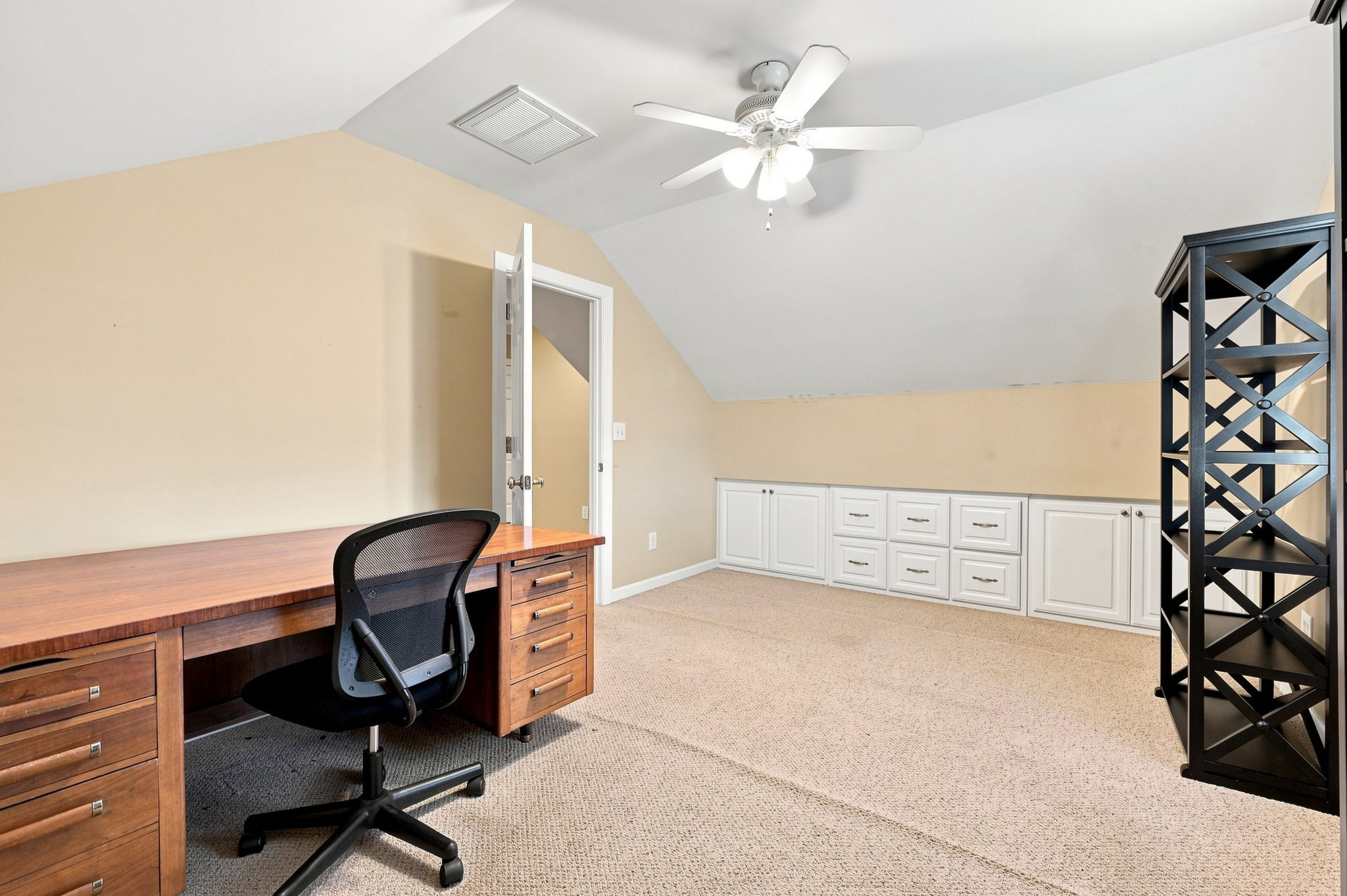 Home Office with Custom Built-In Cabinetry