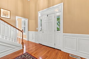 Entrance Foyer with Vaulted Ceiling