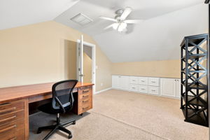 Home Office with Custom Built-In Cabinetry