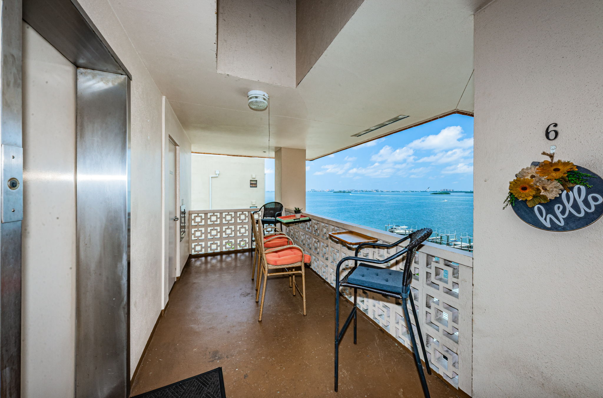 Sixth Floor Elevator-Sitting Balcony Area