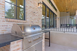 Outside kitchen with a coyote grill