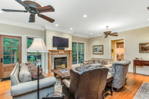 Across the back - with fireplace