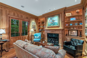 It has beautiful wood paneling