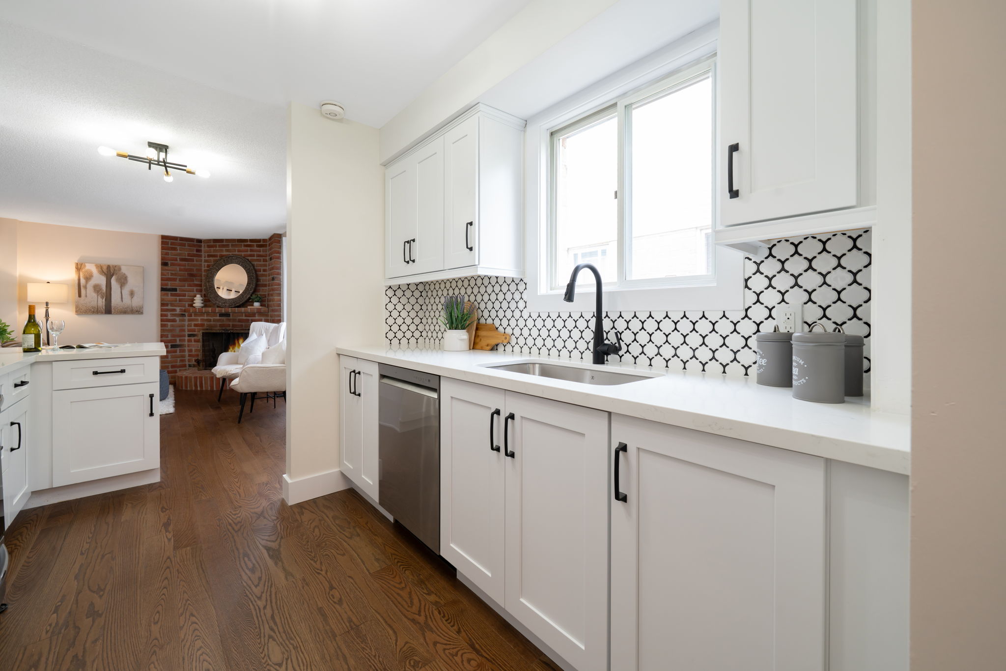 Kitchen open to the Family Room