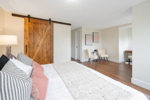 What's behind that knotty pine barn door?
