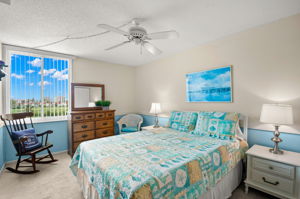 guest bedroom with golf course views
