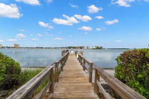 fishing pier along the waterfront walkway