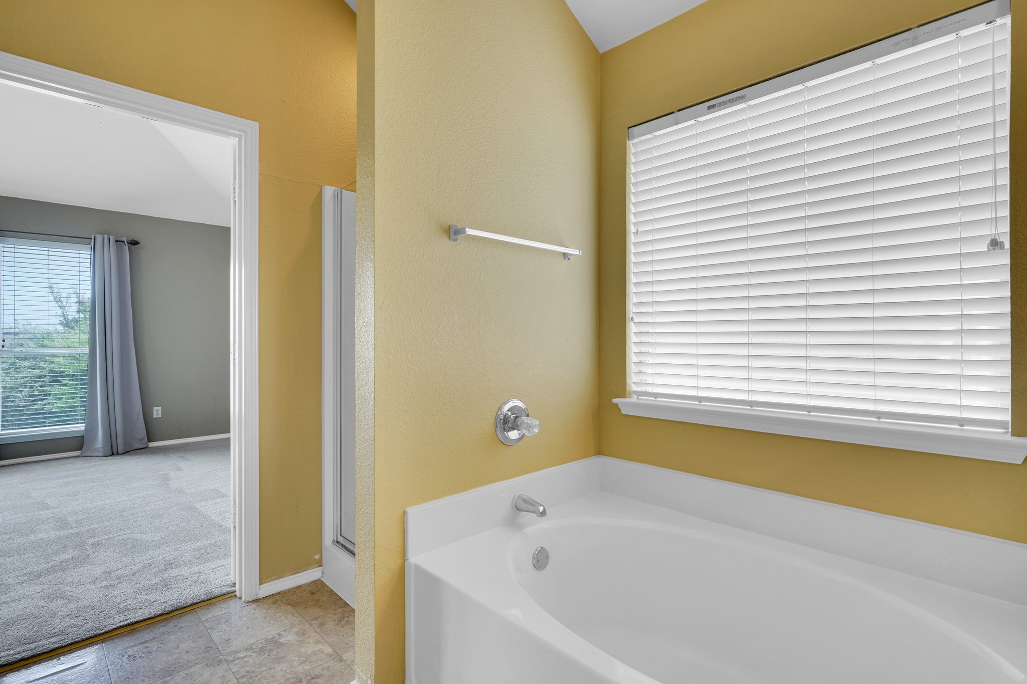 Large bath creates a spa-like atmosphere
