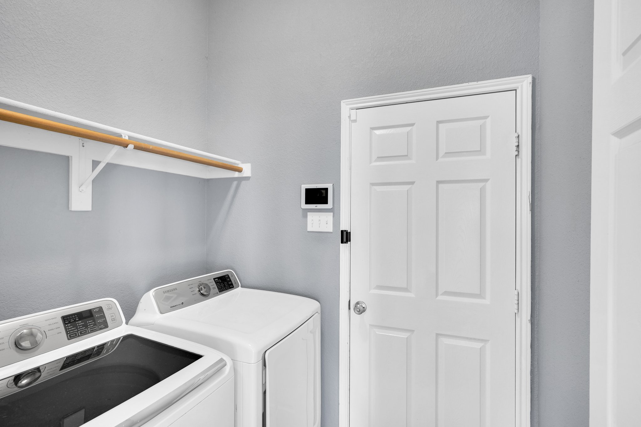 Full size washer and dryer convey with this property