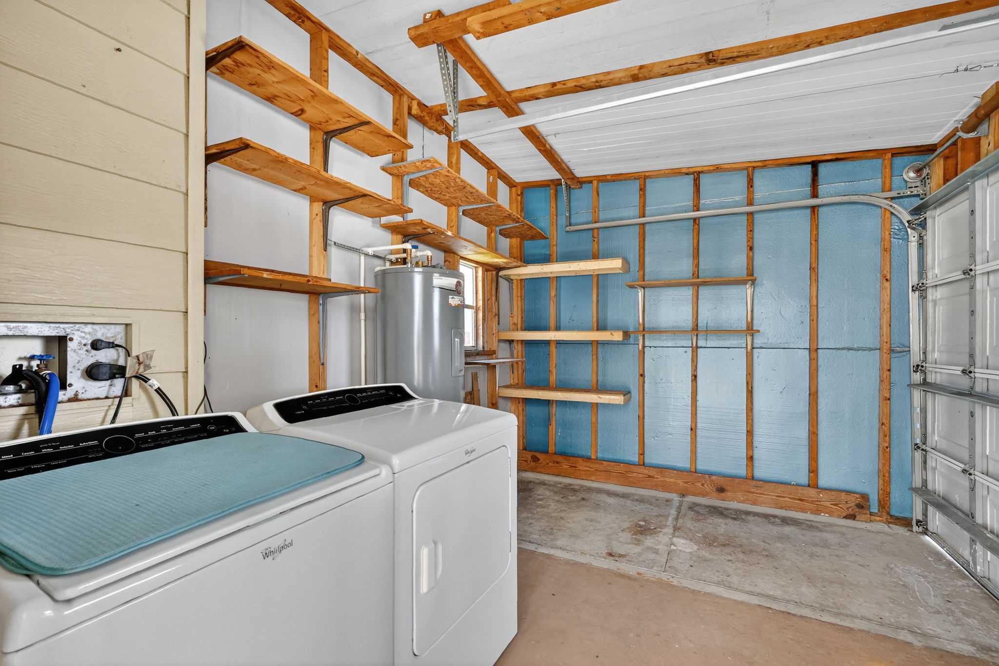 Golf Cart Garage, Interior Laundry, and Storage Room