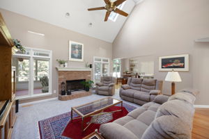 Open family room to back yard