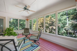 Relax on the screened porch
