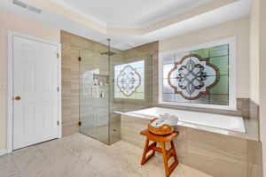 Let the rain shower wash away the cares of the day in this extra-large shower!