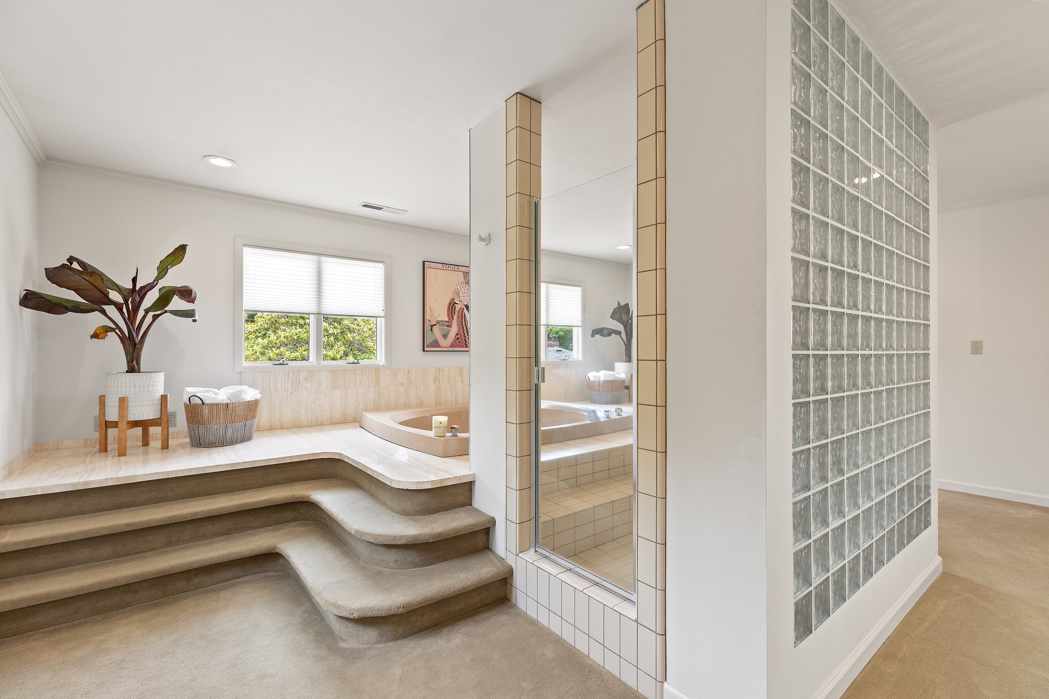 Primary Bath Sunken Tub & Shower