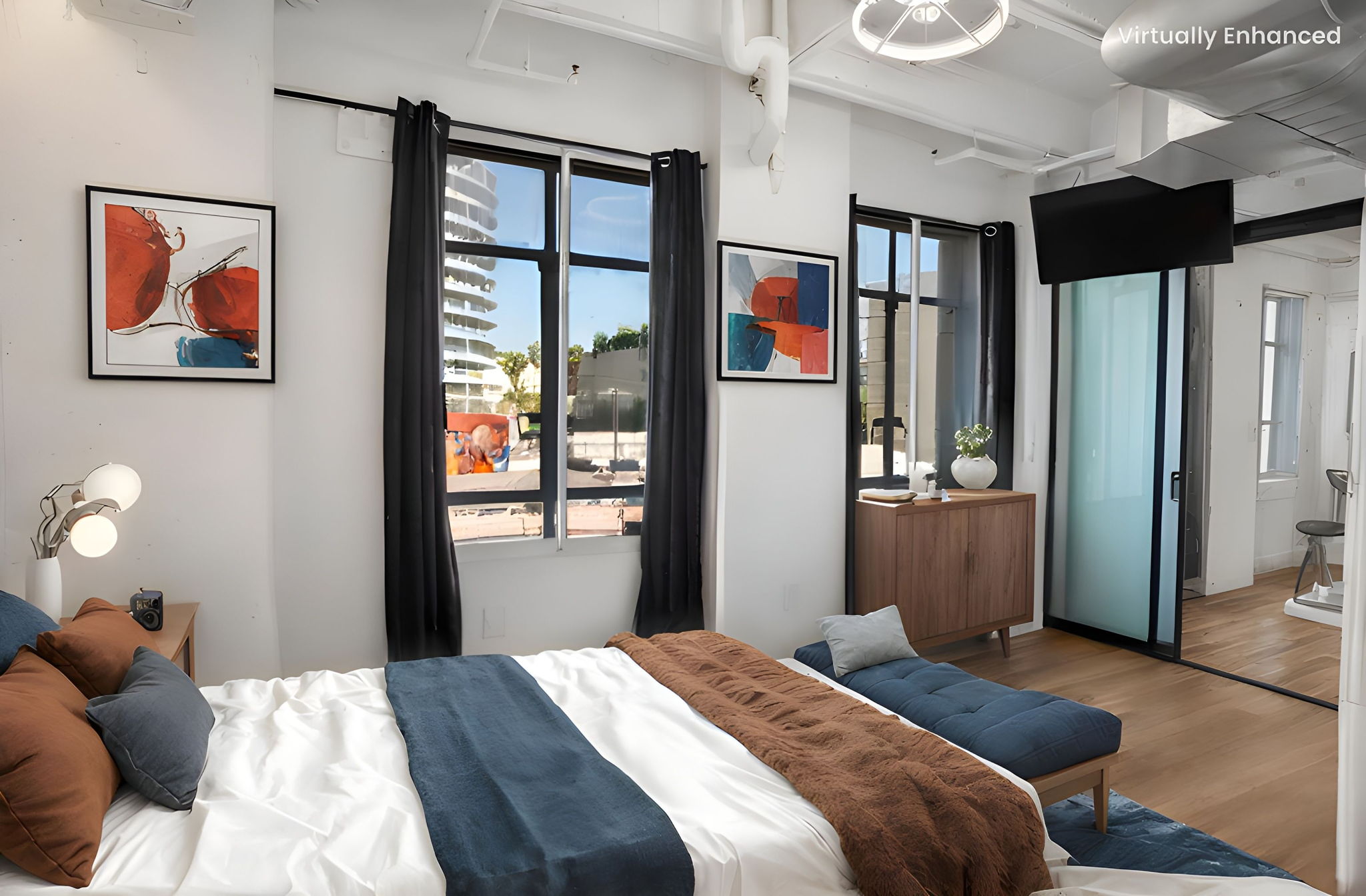 Bedroom with Views - Virtually Staged