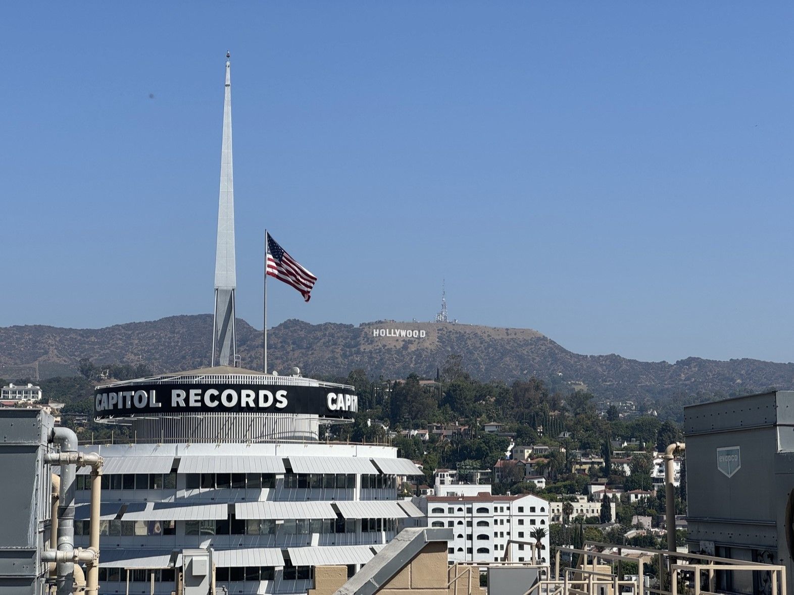 View of the Hollywood sign from the unit!