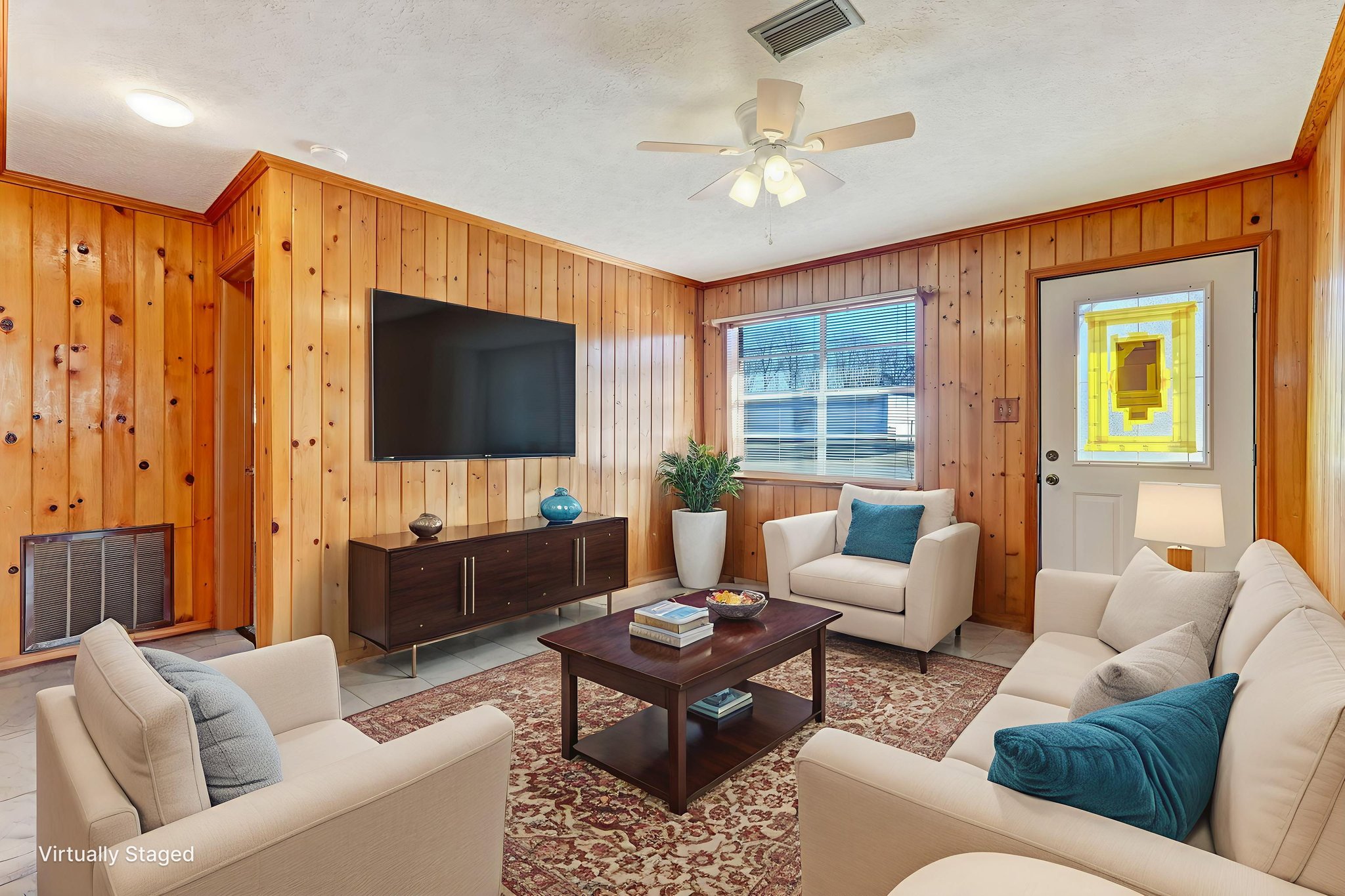 Living Room virtually staged