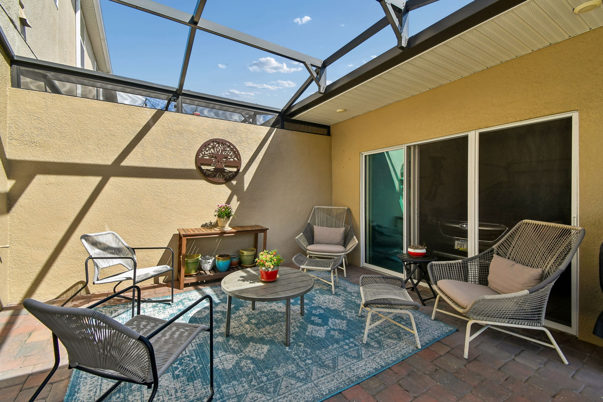 Patio with Screened Access to Garage