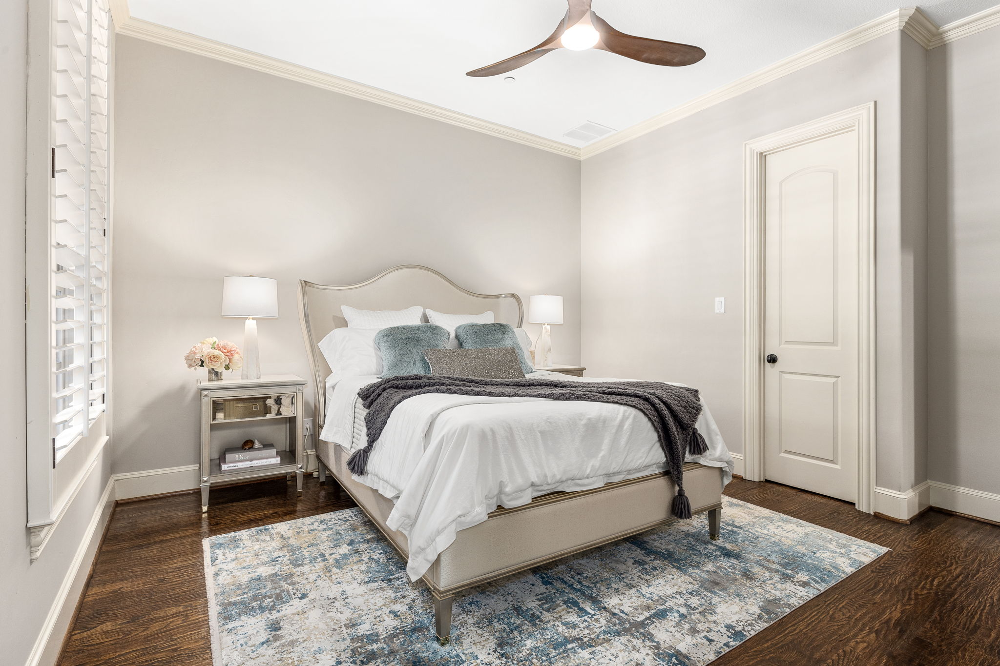 1st floor guest bedroom with walk-in closet and ensuite bath