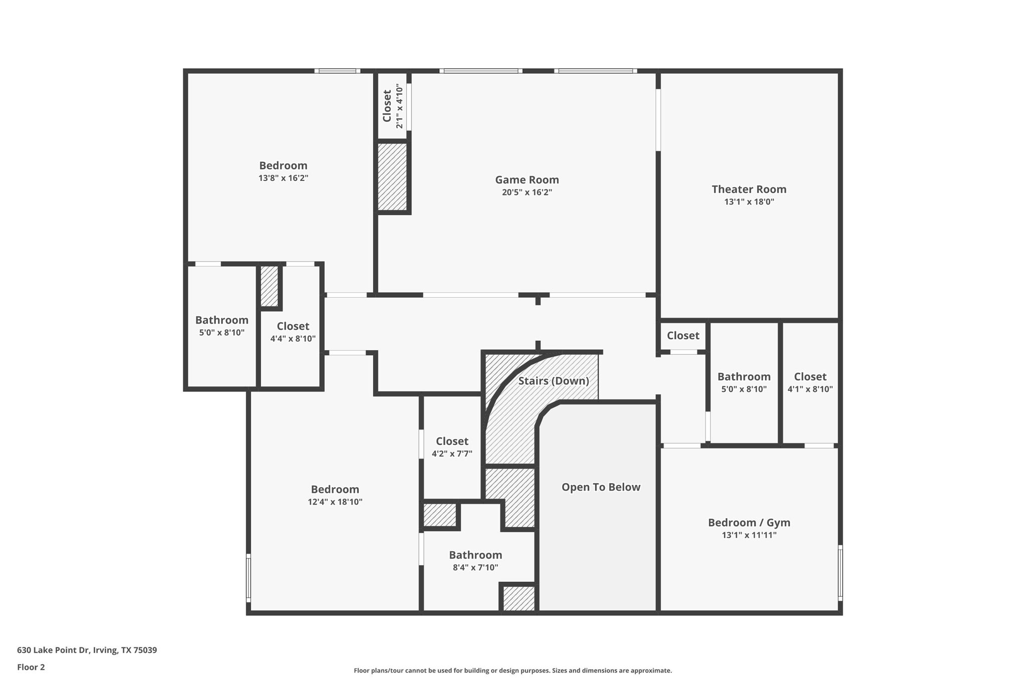 Second story floor plan