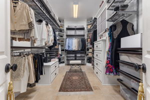 Primary suite custom walk-in closet