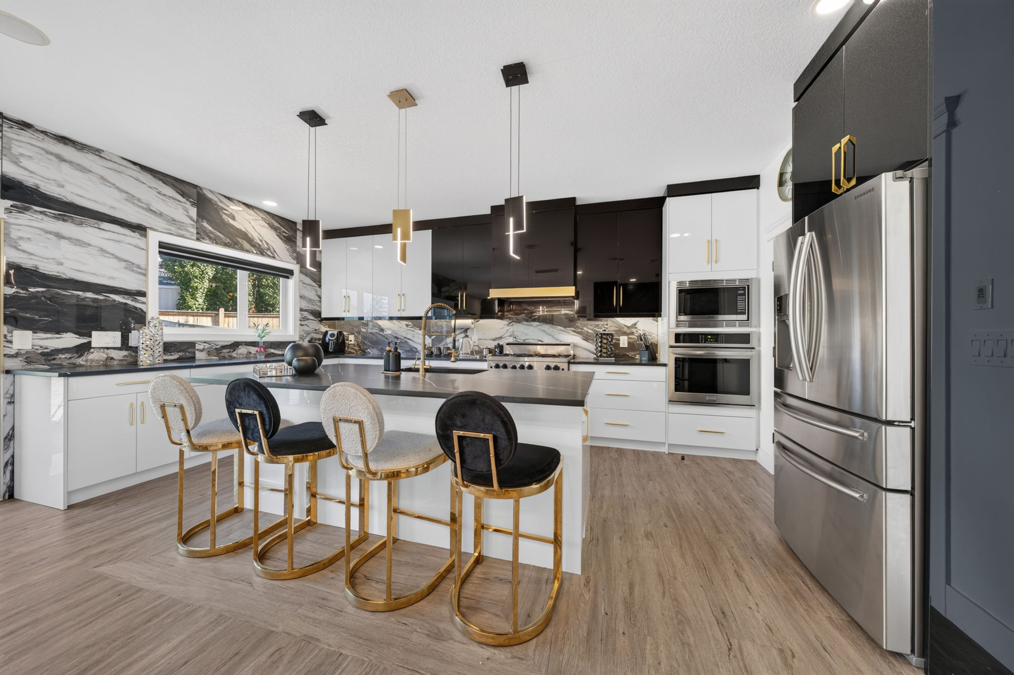 Chef's kitchen with a gas range