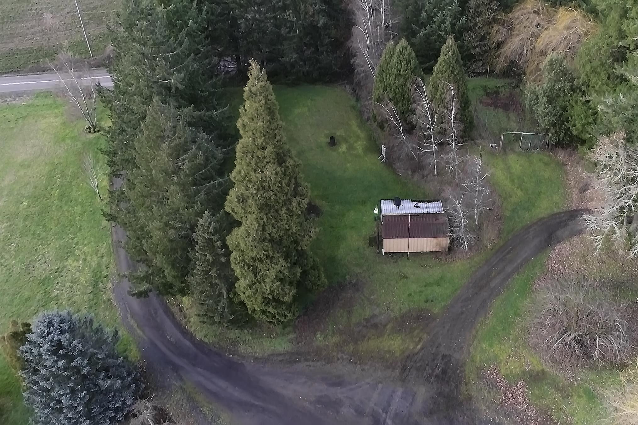 Aerial of Shed and Lawn