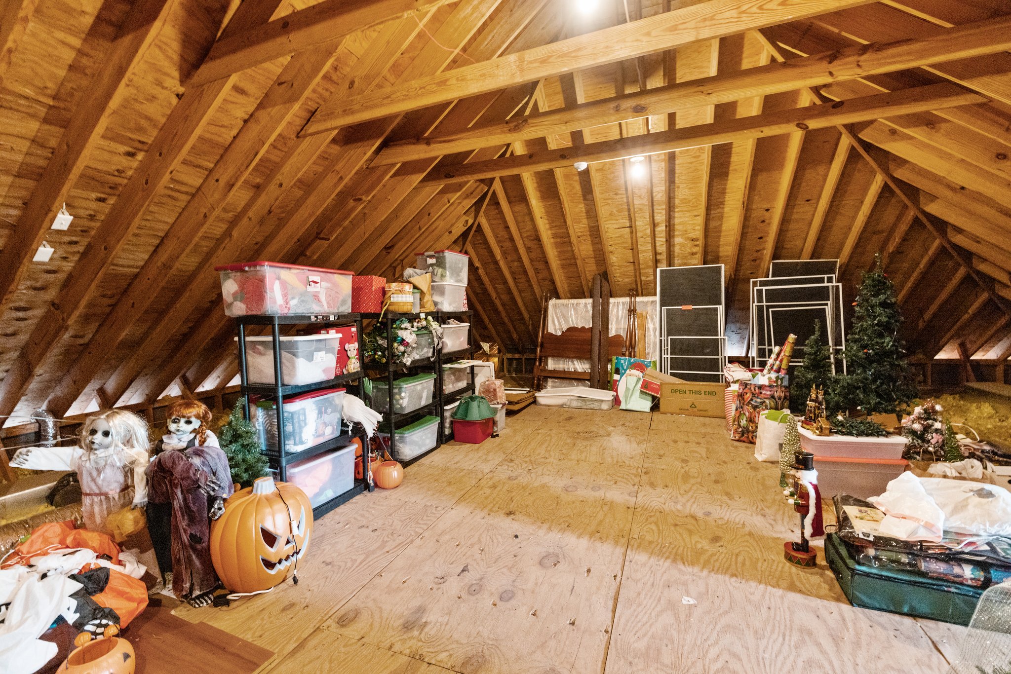 Massive walk up attic storage that could be finished for additional living space if so desired.