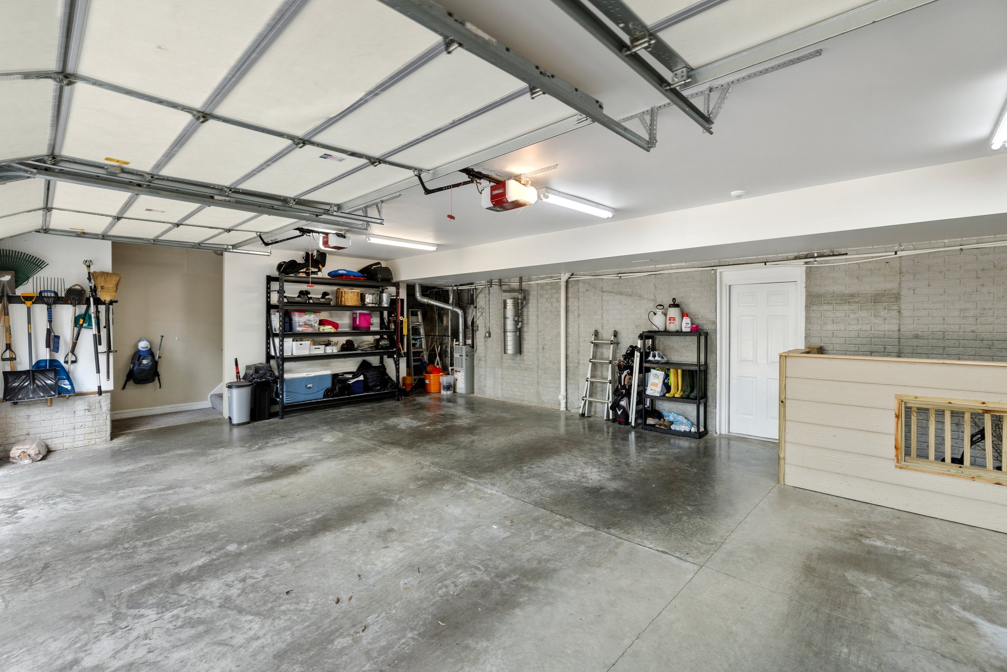 Built in dog pen or extra storage.