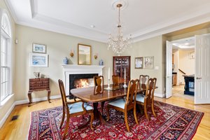 French doors open to kitchen for easy entertaining.