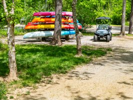 Kayak and canoe storage for easy launch.