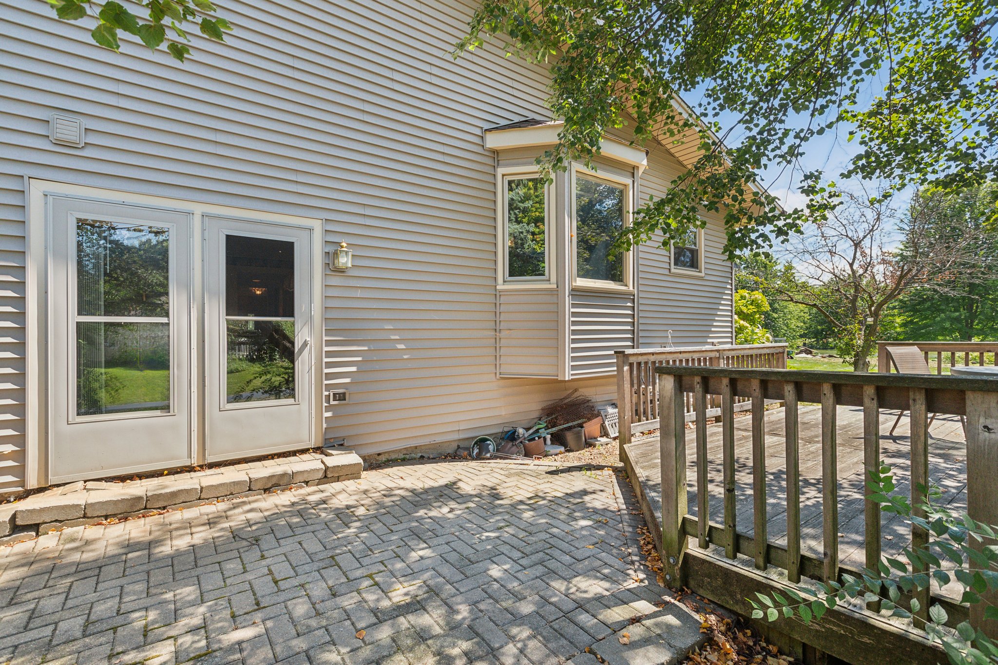 Paver brick patio