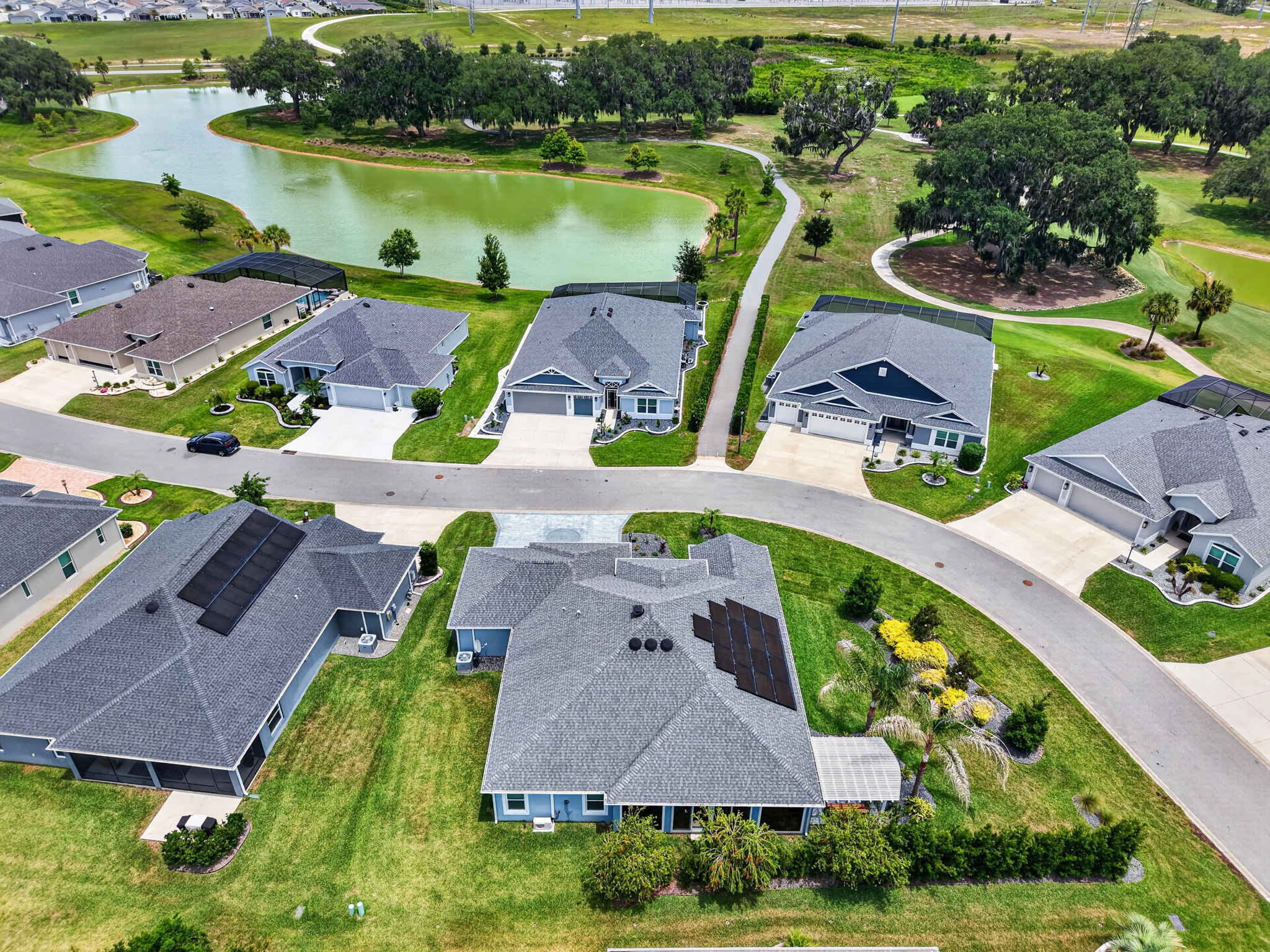 Aerial Rear Elevation with Large Corner Lot and ROOM FOR A POOL!