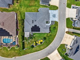 Aerial Side Elevation with Large Corner Lot and ROOM FOR A POOL!