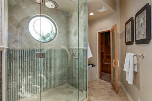 Primary Second Bath ~ Showers & Sauna