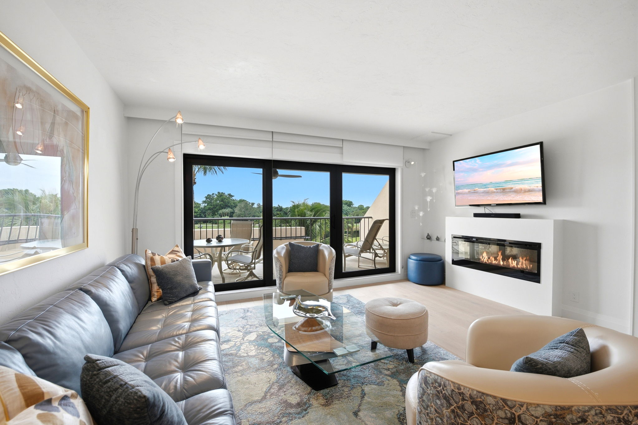 Living Room With Fire